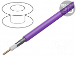 Wire: coaxial | RG59 mini | 1x23AWG | wire | Cu | PVC | violet | 305m