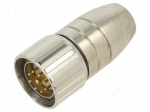 Connector: M23 | plug | PIN: 9(8+1) | male | soldering | for cable | IP67