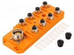 Distribution box | M12 | PIN: 5 | socket | 60VDC | 4A | ASBS | IP67 | IN: 8