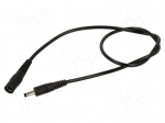 Cable | 1x0.5mm2 | DC 5,5/2,1 plug,DC 5,5/2,5 plug | straight | 0.5m