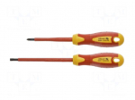 Screwdriver: insulated-set | insulated | Phillips,slot | 1kVAC