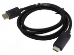 Cable | DisplayPort plug,HDMI plug | PVC | textile | 4K,UHD 2160p