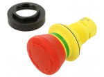 Switch: emergency stop | 22mm | red | IP65 | mushroom | RONTRON-R-JUWEL