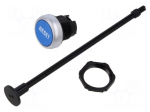 Switch: push-button | 22mm | Stabl.pos: 1 | blue | IP66,IP67,IP69K
