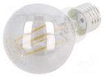 LED lamp | grey | E27 | 230VAC | 8W | 360&deg; | 2700K