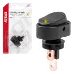 Elektrimaterjalid // L&uuml;litid elektroonikale // Włącznik przełącznik elipsa z podświetleniem 12v 24v amio-03088