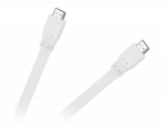 Koaksiaalv&otilde;rgud // HDMI, DVI, AUDIO &uuml;henduskaablid ja tarvikud // Kabel HDMI-HDMI płaski biały 2.0V 1.8M