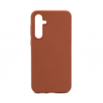 Back panel cover Connect Samsung Galaxy S23 FE Premium Quality Magnetic Soft Touch Silicone Case Saddle Brown