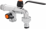 1/2" Metal Outdoor Tap With Double Outlet