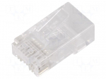 Connector: RJ45 | plug | PIN: 8 | Cat: 5e | pass through | 8p8c | for cable