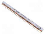 Busbar | 12mm2 | Poles: 3 | Urated: 400V | 80A | fork | Pitch: 17.8mm | PVC
