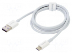 Cable | USB A plug,USB C plug | 1m | white | 66W