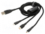 Cable | USB 2.0 | 1.2m | black | 100W | 3.5A
