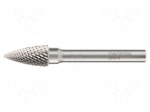 Rotary burr | &Oslash;: 3mm | L: 3mm | Working part len: 12mm | Holder: plunger