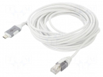 Cable | slim,USB 3.1 | RJ45 plug,USB C plug | nickel plated | 7.5m