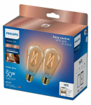 Philips Smart WiZ 50W ST64 E27 gudrā LED spuldze 920-50 dzintarots stikls 2PF/6 929003018741 8719514372641