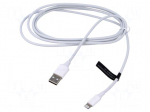 Cable | USB 2.0 | Apple Lightning plug,USB A plug | nickel plated