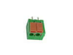 SCREWLESS CONNECTOR PRINT, 2 POLES, GREEN, PITCH = 5mm