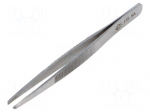 Tweezers | 120mm | Blade tip shape: flat,serrated