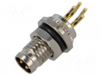 Connector: M8 | male | PIN: 4 | 48V | IP67 | angled | socket | 4A