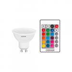 LED Multicolor bulb with remote GU10, 120&deg;, 2.9W, 250lm, 2700K+RGB