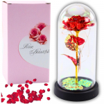 Dekoratiivne pidulik valgustus | J&otilde;uluvalgustus // LED j&otilde;ulukaunistused // Wieczna R&oacute;ża W Szle Kryształowa Oświetlenie LED Motylek Czerwona 21x11cm