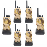 PNI PMR R40 CAMO 0.5W Portable Radio Station Kit, 16 Channels, 50 CTCSS and 104 DCS Tones, ASQ, TOT, Monitor, Set of 6 Pieces