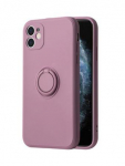 Back panel cover iLike Apple IPHONE 14 PRO SILICONE RING Purple