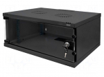 Enclosure: rack cabinet | Standard: 19" | SOHO | 4U | black | Z: 241mm
