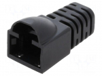 Strain relief | 7mm | black | straight | plastic