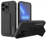 Back panel cover Wozinsky Apple iPhone 13 Kickstand Case silicone case with stand Black