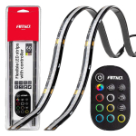 Uued tooted // Paski led cob do samochodu wielobarwne multi kolor rgb z pilotem 2x30cm 12v amio-04579