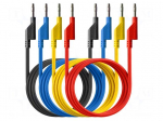 Test leads | Umax: 50VAC,120VDC | Imax: 10A | Len: 1m | test leads x4