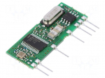 Module: RF | AM receiver | AM,ASK | 433.92MHz | -113dBm | 5VDC | 7.5mA