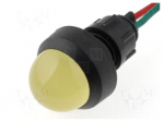 Indicator: LED | prominent | 12&divide;24VDC | 12&divide;24VAC | Cutout: &Oslash;13mm | IP20