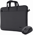 Computer bag + computer mouse Trust Bologna Black
