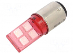 LED lamp | red | BA15D | 24VDC | 24VAC