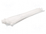 Cable tie | L: 300mm | W: 3.4mm | natural | polyamide | 100pcs | UL94V-2