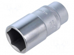 Socket: 6-angles | socket spanner | 30mm | 1/2" | Plating: chromium