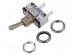 Switch: toggle | Pos: 2 | SPST | ON-OFF | 15A/250VAC | 15A/12VDC | 600H