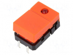 Switch: keypad | Pos: 2 | SPST-NO | 0.05A/24VDC | orange | LED | THT | 1.27N