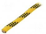 Rope | polypropylene | &Oslash;rope: 8mm | L: 25m | with a core | yellow