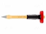 Crosscut chisel | L: 300mm | Tipwidth: 9mm | Plating: varnish