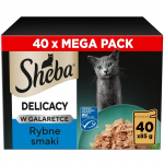 SHEBA Delicacy Fish Flavours in Jelly &ndash; wet cat food &ndash; 40&times;85g