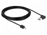 Cable | USB 2.0 | gold-plated | 3m | black | 24AWG,28AWG | 480Mbps