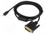 Cable | DVI-D (24+1) plug,micro HDMI plug | dual link,High Speed