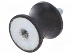 Vibration damper | M8 | &Oslash;: 35mm | rubber | L: 34mm | Thread len: 23mm