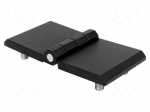Hinge | Width: 120mm | zinc and aluminium alloy | black | H: 60mm