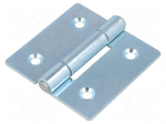 Hinge | Width: 60mm | zinc-plated steel | H: 60mm