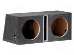 Car loudspeaker enclosure | MDF | black melange | textil | 50+50l